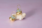 Todd Reed earrings in 18k yellow gold, and aquamarine(~19.05ct)